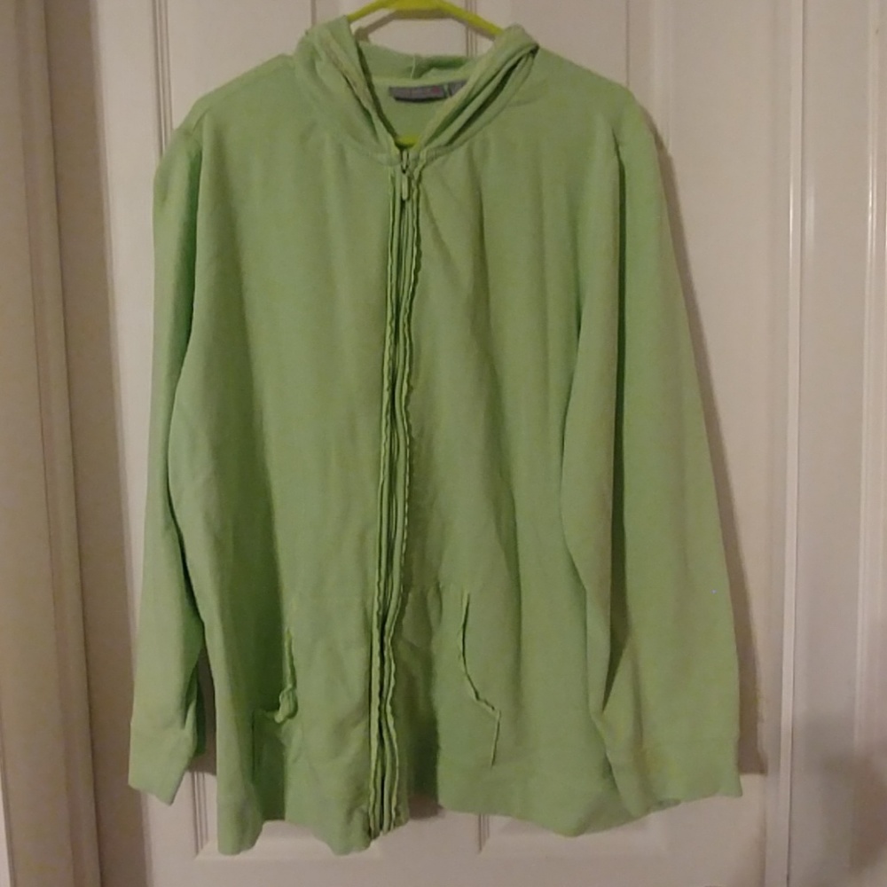 Cute green zip up hoodie